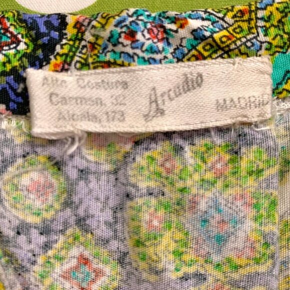 50s/60s Vintage Spansih Mosaic Patterned Flare, Circle Skirt - Picture 4 of 4